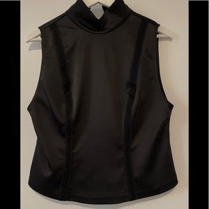 Black satin top by Zara, S-M, like new